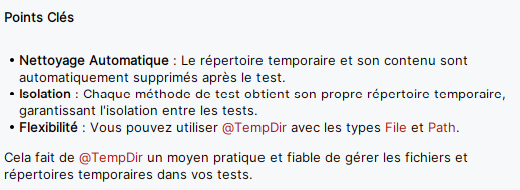 A propos de l'annotation TempDir